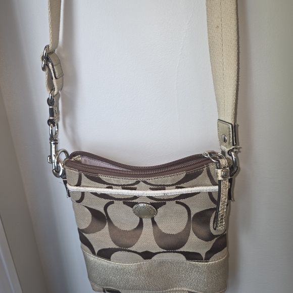 Coach Handbags - Coach Brown and Tan Crossbody Bag